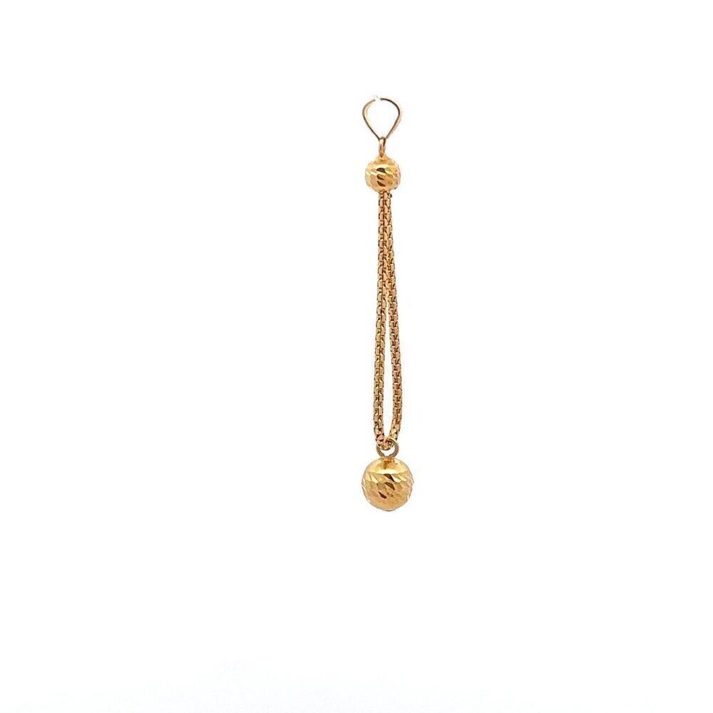 18K Gold Pendant Charm Ball 0.92 grams - Picture 3 of 10